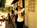 Painting a school in Haiti